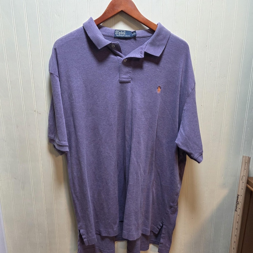 Polo Ralph Lauren Polo Shirt Mens 2XL Purple Short Sleeve 100% Cotton Logo